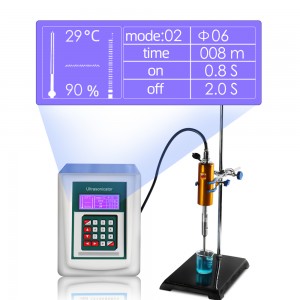 Máy nghiền tế bào cầm tay nghiền nát mô bào Hoạt động di động Màn hình LCD bộ xử lý siêu âm sonicator đồng nhất