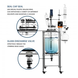 Laboratory Glass Reactor Pilot Glass Reaction Vessel For Small Scale Double-Layers Glass Reactor 10L-30L