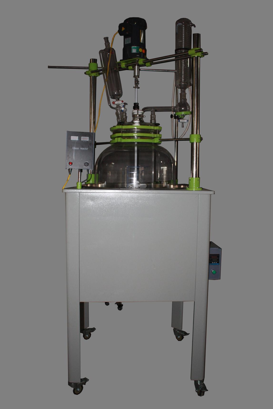 Laboratory chemical equipment glass reactor price single-layer glass reactor 20L-200L