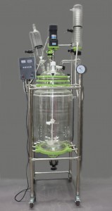 50L 80L 100L 150L 200L Reator químico de vidro de parede dupla para laboratório